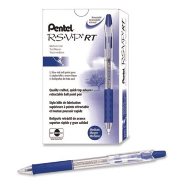 Pentel® PEN,RETRACTABLE, MED.,BE BK93-C