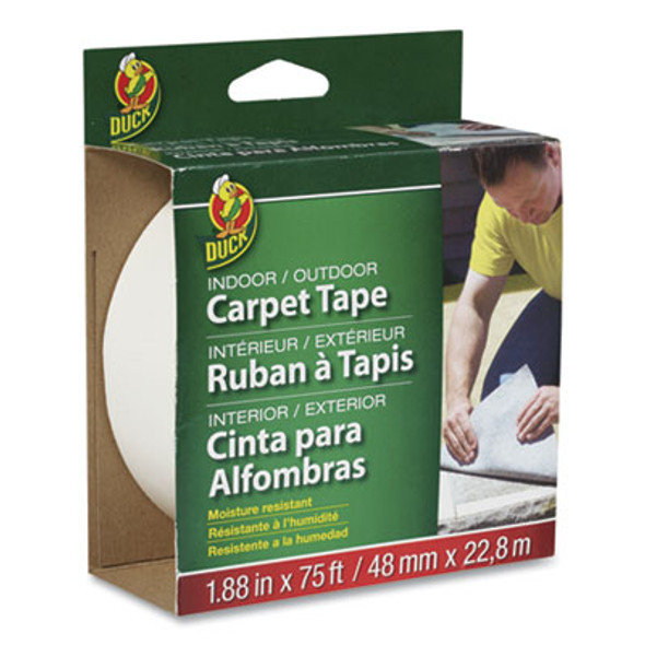 Duck® Carpet Tape, 3" Core, 1.88" X 75 Ft, White 286372 Duck® Carpet Tape, 3" Core, 1.88" X 75 Ft, White 286372