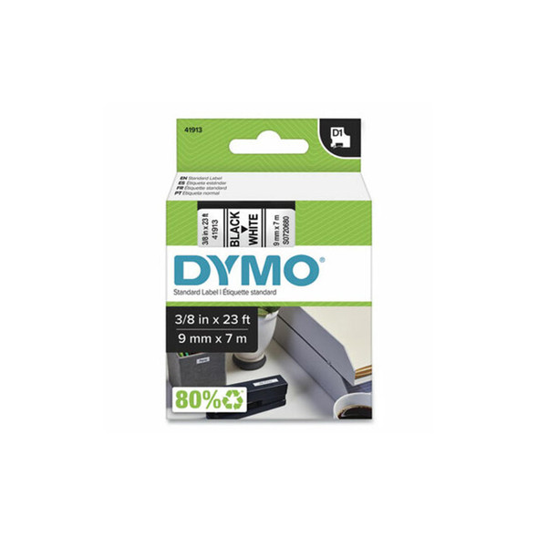 DYMO® TAPE,CARTRIDGE,3/8,BK/WHT 41913