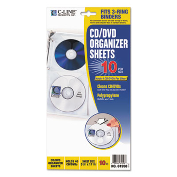 SHEET,ORG,F/CD/DVD,10PK