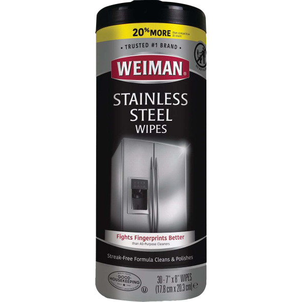 Weiman 3.25 In. x 8 In. Stainless Steel Wipes (30-Count) 92A