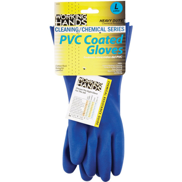Working Hands Large PVC Coated Rubber Glove 12530-06 600975