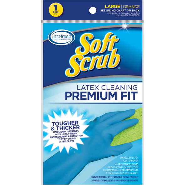 Soft Scrub Large Premium Fit Latex Rubber Glove 12412-26