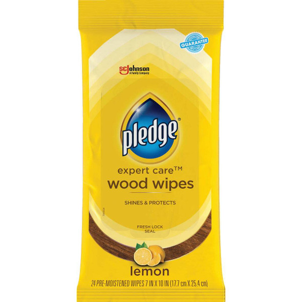 Pledge Expert Care Lemon Furniture Polish Wipes (24-Count) 72807