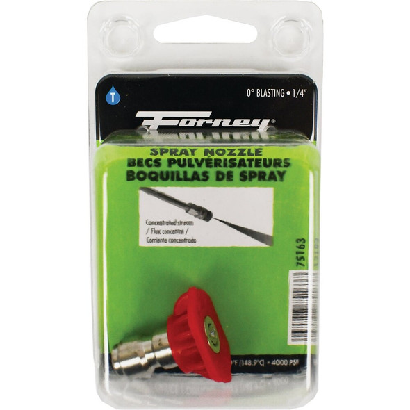 Forney 3.0mm 0 Degree Red High-Pressure Pressure Washer Spray Tip 75162 772899