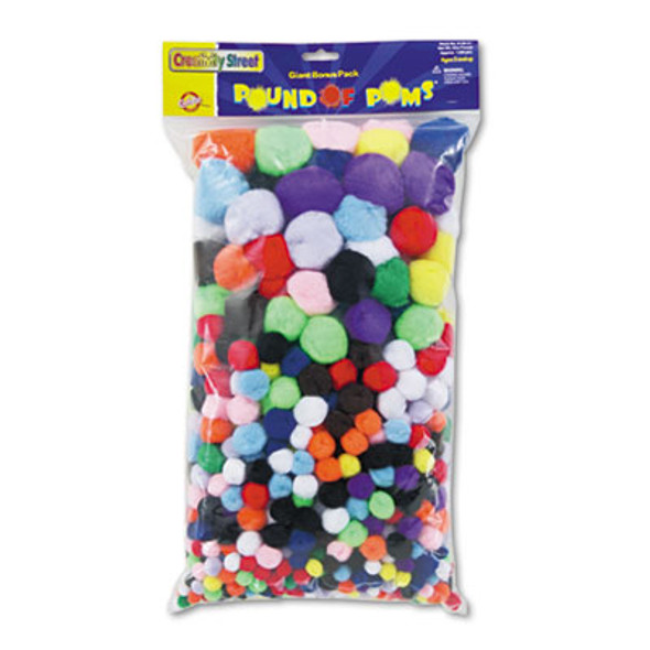 Creativity Street® POMPONS,1 POUND PACK,AST PAC8180-01