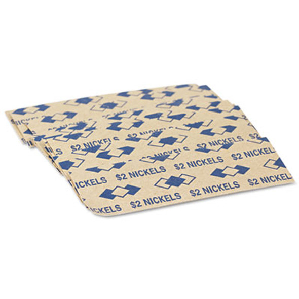 Iconex™ Tubular Coin Wrappers, Nickels, Blue/Kraft, 1,000/Pack 53005 Iconex™ Tubular Coin Wrappers, Nickels, Blue/Kraft, 1,000/Pack 53005