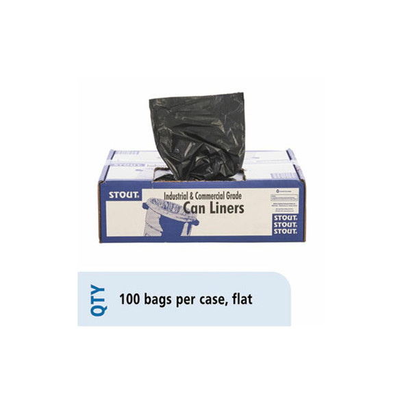 Stout® by Envision™ LINER,36X58,1.5 MIL,BN/BK T3658B15