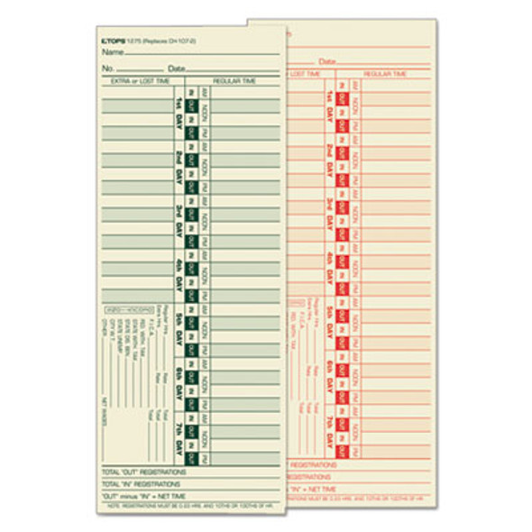 TOPS™ CARD,TIME,500BX 1275