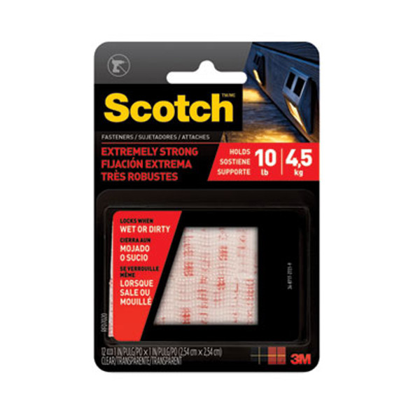 Scotch™ Extreme Fasteners, 1" X 1", White, 6/pack RFD7020