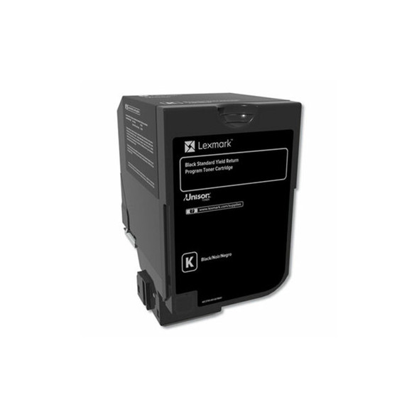 Lexmark™ 74c10k0 Return Program Unison Toner, 3,000 Page-Yield, Black 74C10K0
