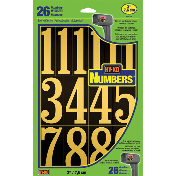 Hy-Ko 3 In. Polyester Adhesive Number Set, 26 Numbers MM-5N