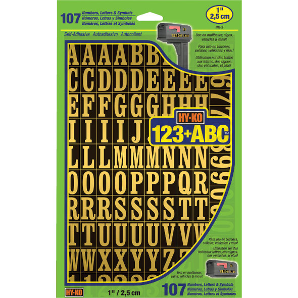 Hy-Ko 1 In. Numbers, Letters & Symbols (107 Count) MM2