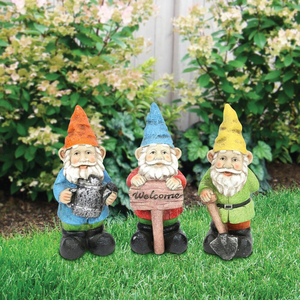 Alpine 10 In. Gnome Lawn Ornament KGD100ABB Pack of 6 705792