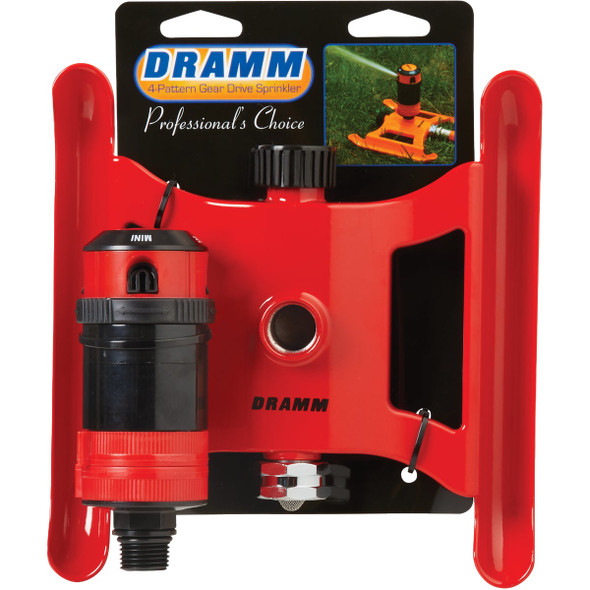Dramm Metal Adjustable Red Gear Drive Sprinkler 10-15091 704708