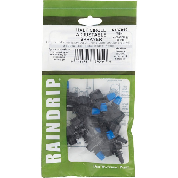 Raindrip Half Circle Adjustable Sprayer (10-Pack) A187010B 747507