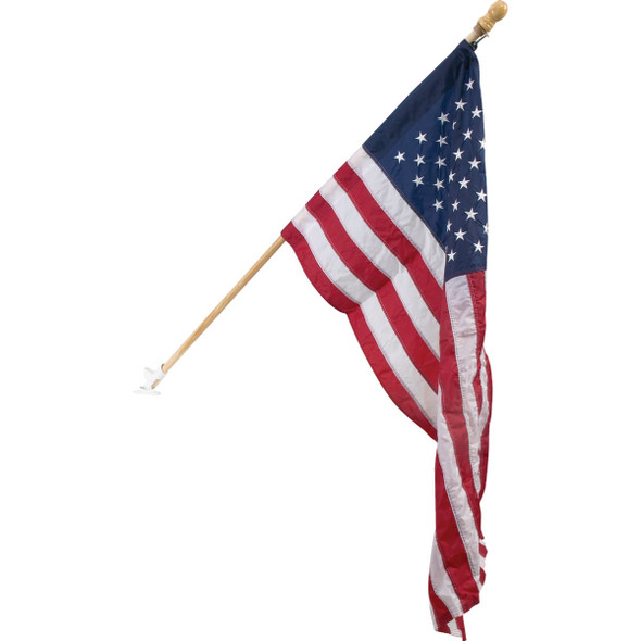 Valley Forge 2.5 Ft. x 4 Ft. Nylon American Flag & 5 Ft. Pole Kit DFS1USA-1 Valley Forge 2.5 Ft. x 4 Ft. Nylon American Flag & 5 Ft. Pole Kit DFS1USA-1