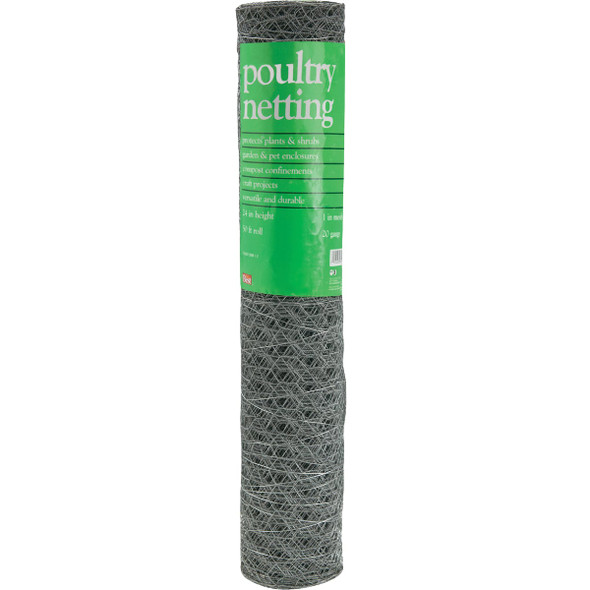 Agway 1 In. x 24 In. H. x 50 Ft. L. Hexagonal Wire Poultry Netting 308411AG 718307