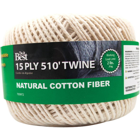 Do it Best 15-Ply x 510 Ft. Natural Cotton Twine 705972