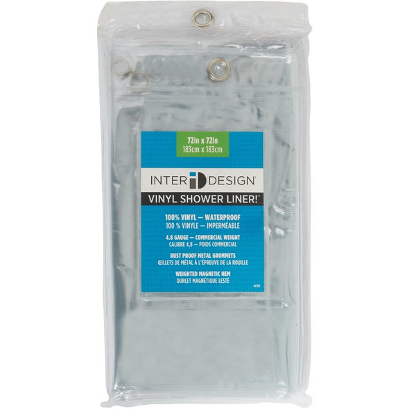 iDesign Gia 72 In. x 72 In. Clear Vinyl Shower Curtain Liner 14551 624071