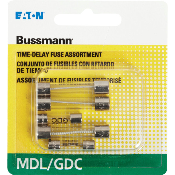 Bussmann 1-2A-1A-2A MDL-GDC Glass Tube Electronic Fuse (5-Pack) HEF-2 522554