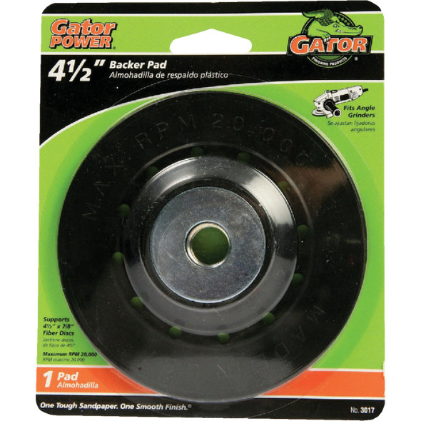 Gator Blade 4-1/2 In. Power Angle Grinder Backing Pad 3017