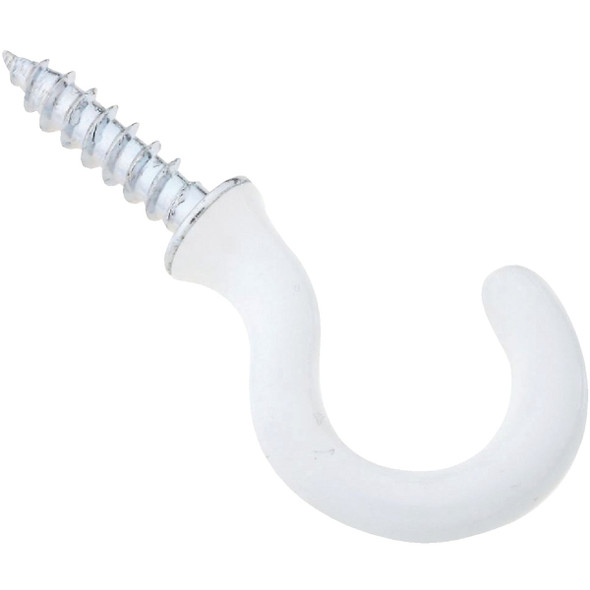 National Hardware 3/4 In. White Vinyl Cup Hook (5 Count) N248-443