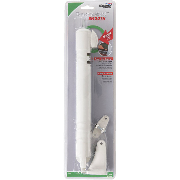 National Hardware White Touch'N Hold Smooth Screen Door Closer