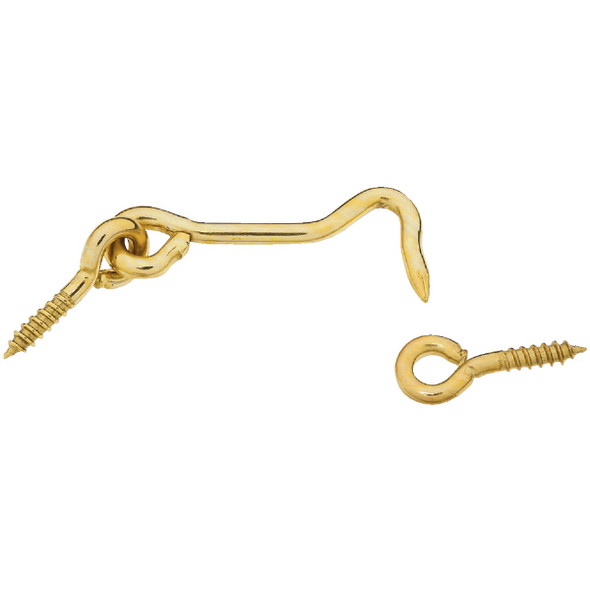 National Hardware Solid Brass 2 In. Hook & Eye Bolt N118-117