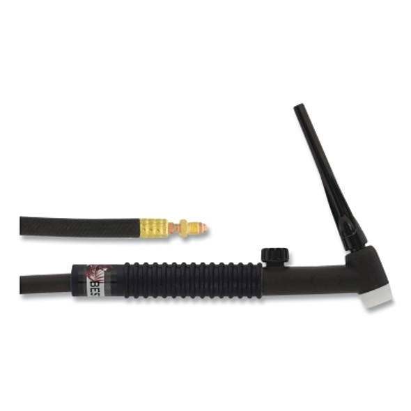 17FV TIG Torch Package, Air Cooled, 150 A, Flex Head with Valve, 1-Pc 25 ft Cable, Rubber 17FV TIG Torch Package, Air Cooled, 150 A, Flex Head with Valve, 1-Pc 25 ft Cable, Rubber