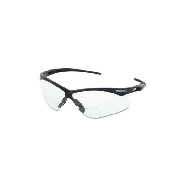 V60 Nemesis™ Rx Readers Prescription Safety Glasses, Clear, Polycarbonate Scratch-Resistant Lens, Black Frame/Temples, +2.0 V60 Nemesis™ Rx Readers Prescription Safety Glasses, Clear, Polycarbonate Scratch-Resistant Lens, Black Frame/Temples, +2.0