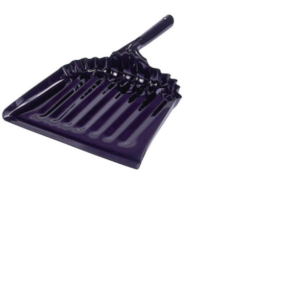 Dust Pan, 16 in W x 15 in L, 20 Gauge Steel, Black Dust Pan, 16 in W x 15 in L, 20 Gauge Steel, Black