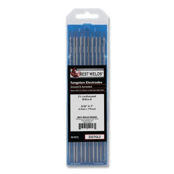 2%anthanated Tungsten Electrode, 3/32 in x 7 in, 10 PK 2%anthanated Tungsten Electrode, 3/32 in x 7 in, 10 PK