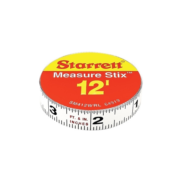Measure Stix Steel Measuring Tapes, 1/2 in x 12 ft, Inch