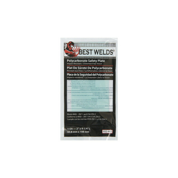 Safety Plate, 2 in x 4-1/4 in, Polycarbonate, Clear Safety Plate, 2 in x 4-1/4 in, Polycarbonate, Clear