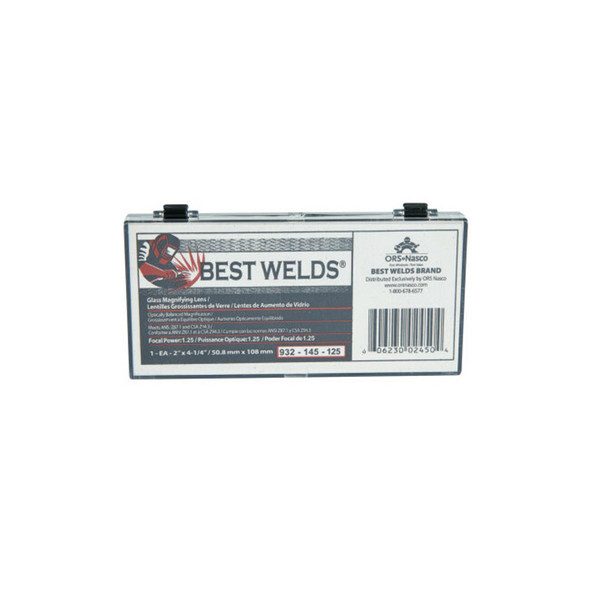 Glass Magnifier Plate, 2 in x 4.25 in, 1.25 Diopter, Clear