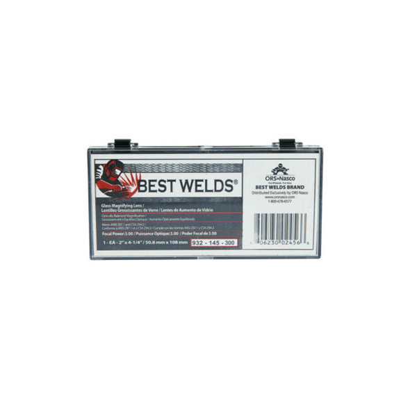 Glass Magnifier Plate, 2 in x 4-1/4 in, 3 Diopter, Clear Glass Magnifier Plate, 2 in x 4-1/4 in, 3 Diopter, Clear