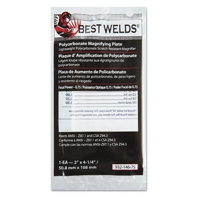 Plastic Magnifier Plate, 2 in x 4-1/4 in, 0.75 Diopter, Polycarbonate, Clear