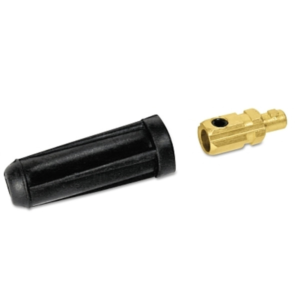 Dinse Style Cable Plug and Socket, Male, Ball Point Connection, 2/0 AWG to 1/0 AWG Cable Capacity