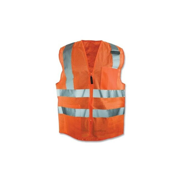 Class 2 Mesh Vests with 3M Scotchlite Reflective Tape, 3X-Large, Hi-Viz Orange