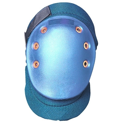 Classic Wide Hard Cap Knee Pad, Hook and Loop, Blue
