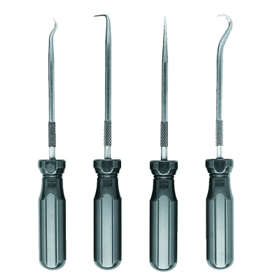 4-Pc Hook and Pick Set, Steel, 5-1/16 in L