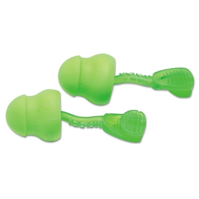 Glide® Foam No Roll Twist-In Earplugs, Green, Uncorded