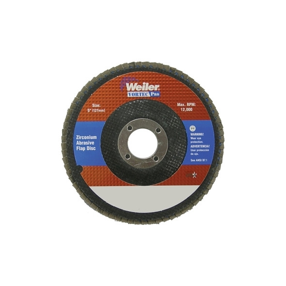 Vortec Pro® Abrasive Flap Discs, 5", Angled, Phenolic Back