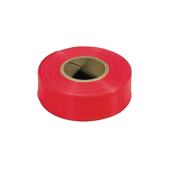 Flagging Tape, 1-3/16 in x 300 ft, Red