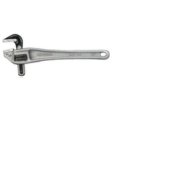 Offset Pipe Wrench, 14 in, Alloy Steel Jaw