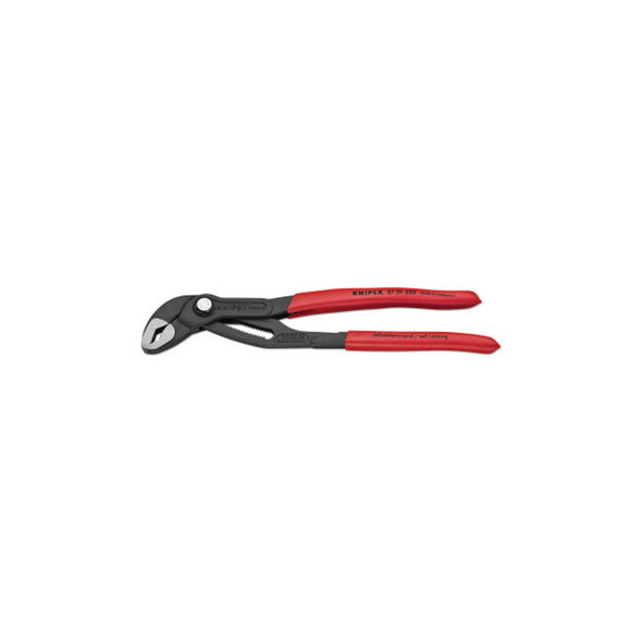 Cobra® Water Pump Pliers, 10 in OAL, V-Jaws, 25 Adjustments, Serrated
