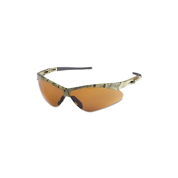 V30 Nemesis™ Safety Glasses, Bronze, Polycarbonate Lens, Uncoated, Camouflage Frame/Temples, Nylon