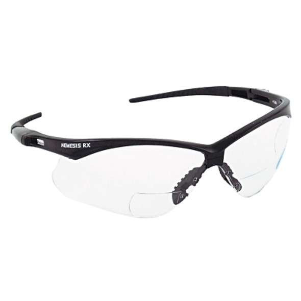 V60 Nemesis™ Rx Readers Prescription Safety Glasses, Clear, Polycarbonate Scratch-Resistant Lens, Black Frame/Temples, +1.0 V60 Nemesis™ Rx Readers Prescription Safety Glasses, Clear, Polycarbonate Scratch-Resistant Lens, Black Frame/Temples, +1.0