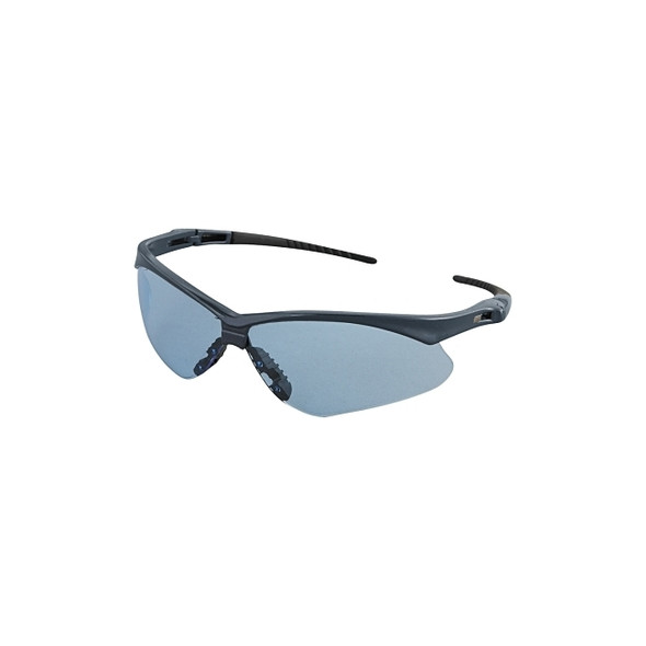 V30 Nemesis™ Safety Glasses, Light Blue, Polycarbonate Lens, Uncoated, Blue Frame, Black Temples, Nylon
